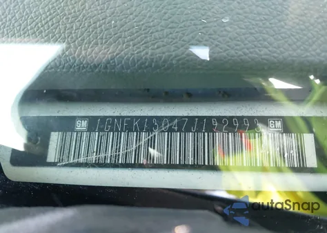 2007 Chevrolet Tahoe K1500 z USA, uszkodzony, nr VIN 1GNFK13047J192993